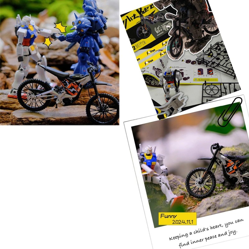 1/12 Alloy Dirt Bike Model Assembled Adult DIY Motorcycle Handcrafted