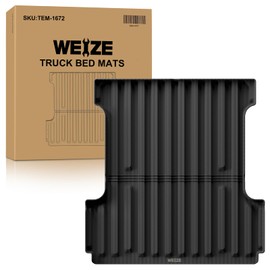 WEIZE Truck Bed Mat for Ford F-150 2015-2025/F-150 Lightning 2022-2023 (5.5ft 67.1in), All Weather Protection TPE Truck Bed Liner Durable Easy Clean Black