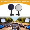 Partuto 1 Set M8 Universal Motorcycle Rear View Mirrors Bar