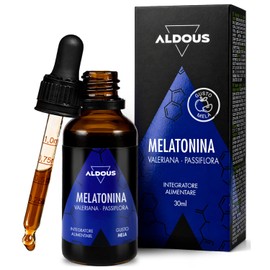 Melatonina Pura - Melatonina con Valeriana e Passiflora, per 4 mesi - Contagocce - Melatonina Gocce per Dormire Meglio 30ml - Integratori per Dormire, Sonno Profondo - Senza Zucchero - ALDOUS