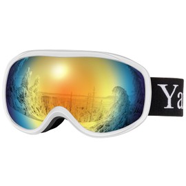 Yafaca Ski Goggles, Skiing Goggles for Men Women, Anti Fog Snowboard Goggles with Dual Lens, UV400 Protection and Helmet Compatible OTG Ski Glasses for Adult Youth