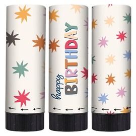 Folat 26873 Decoration White with Colourful Stars Popper Mini Starburst Pack of 3 Cheerful and Colourful Party Tableware for Children and Adults Birthday, Multicoloured