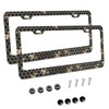 Foruidea Gold Queen Bees and Honeycomb Matte Aluminum License Plate