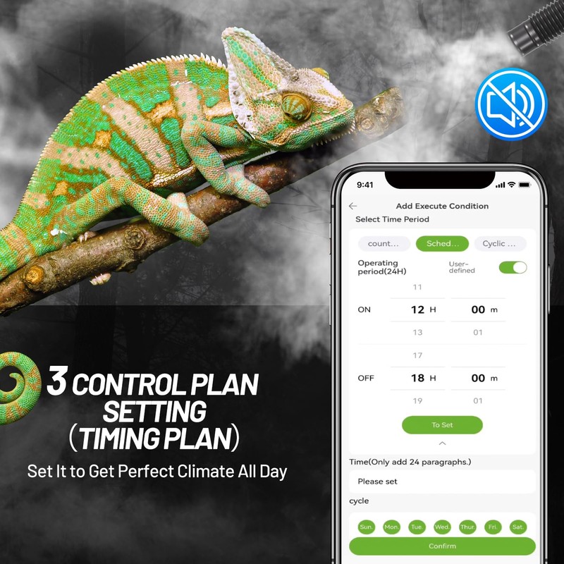 REPTI ZOO Smart WiFi Reptile Fogger with Timing, 4L Reptile