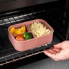 Silicone Bento Lunch Box Portable Reusable 3 Compartment Microwaveable Bento