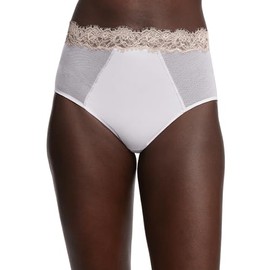Skarlett Blue Women's Entice Lace High Waisted Brief 378240, White/Nylon, M