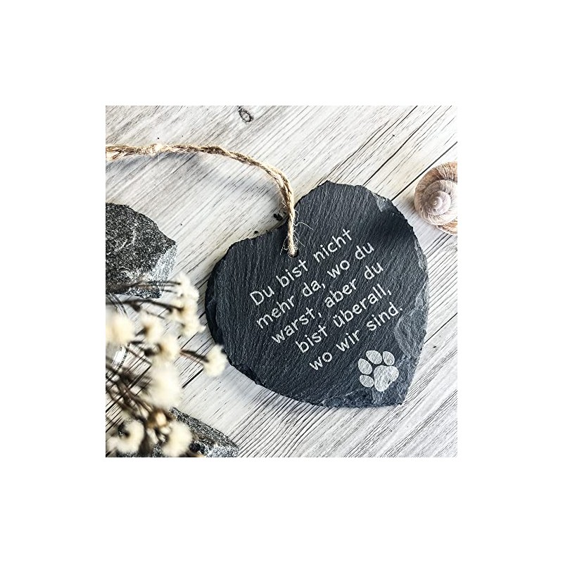 Spruchreif Slate Heart with Saying | Slate Board in Heart