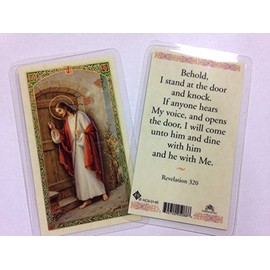 St. Francis Imports Holy Prayer Cards For Jesus at the Door set of 2 in English