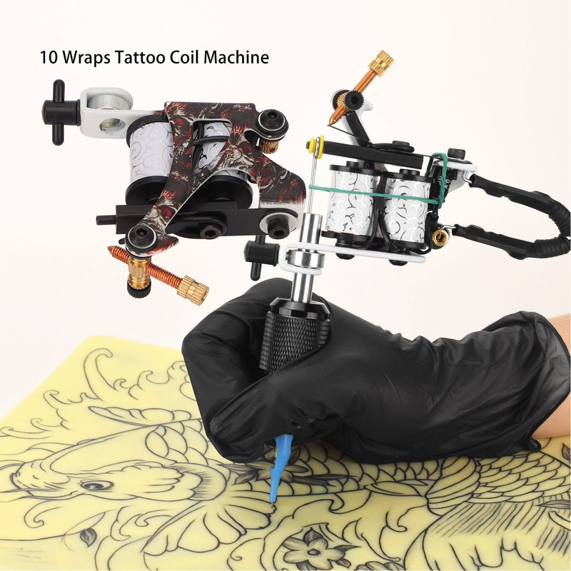 Tattoo Coil Machine 10 Wraps Lightweight Precise Liner Shader Stable