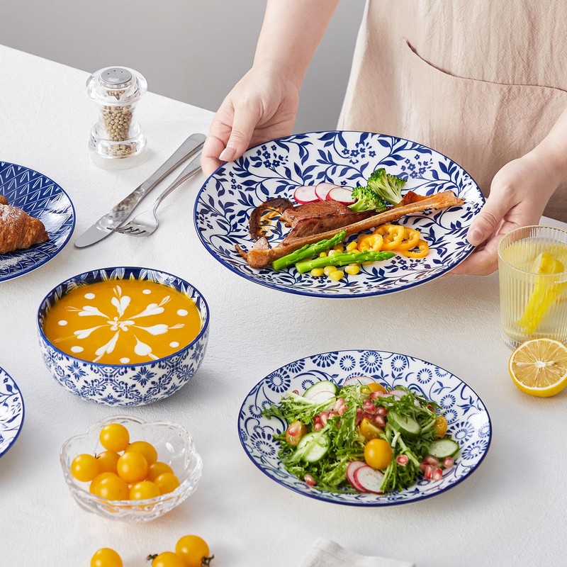 vancasso SELENE Plates and Bowls Set for 4, 12 Pieces
