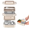 JSWKKGD Stainless Steel Lunch Box with Soup Bowl,Stackable Stainless Steel