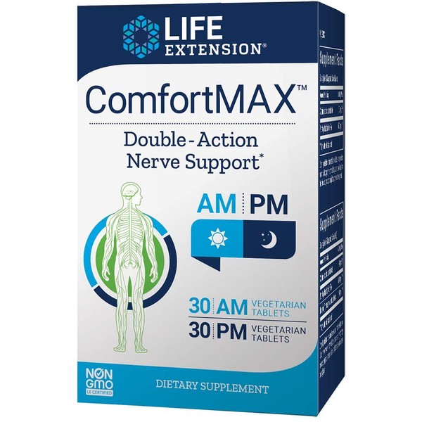 Life Extension ComfortMAX, 30 AM Vegetarian Tablets, 30 PM Vegetarian Tablets
