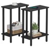TUTOTAK Small Side Table, Narrow End Table, Set of 2,