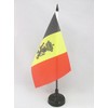BELGIUM COAT OF ARMS TABLE FLAG 5'' x 8'' -