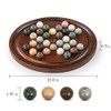 Deluxe Solitaire Game Set: 12.6'' Solid Wooden Board, 32 Natural