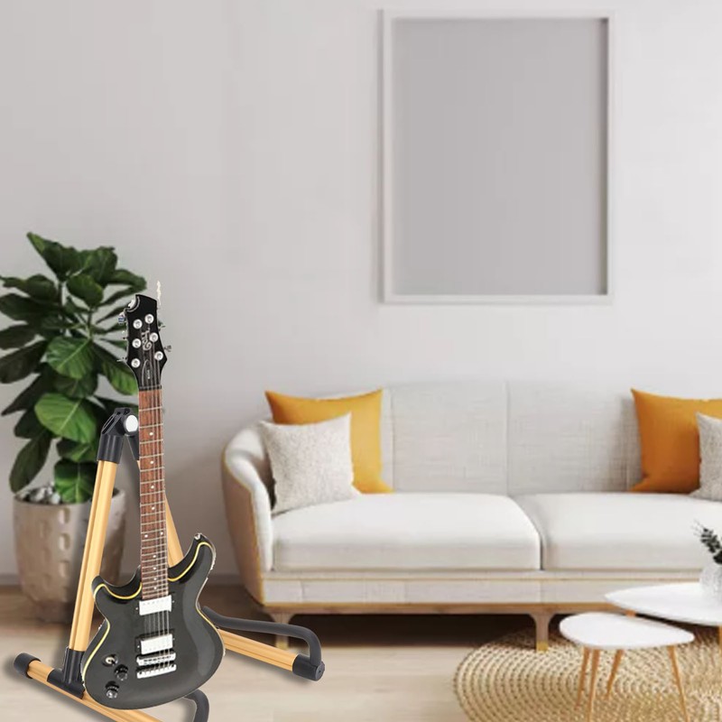 Foldable Guitar Stand Adjustable Metal Folding Instrument Stand for String
