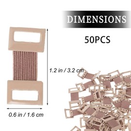 YOCDNOV Muslin Bandages Elastic Bandage Clips Stretch Metal Fasteners for Various Bandages Bandage Material for Different Types Bandages (Brown) Pack of 50