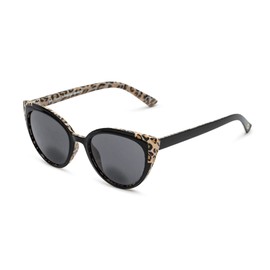 Sofia Vergara x Foster Grant Women's Mayra Bifocal SunReaders Cat-Eye Reader Sunglasses, Black Leopard, 52 mm + 1.25