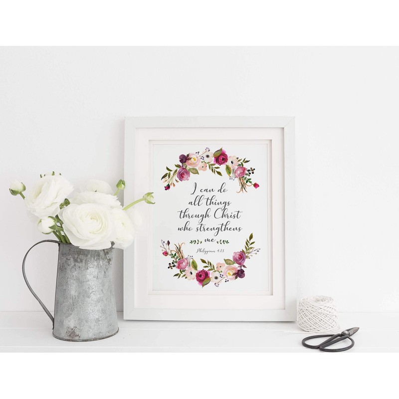 Philippians 4 13 Print, I Can Do All Things Through