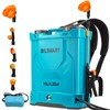 Sylsmart Battery Powered Backpack Sprayer 4 Gallon, 120PSI Adjustable Pressure