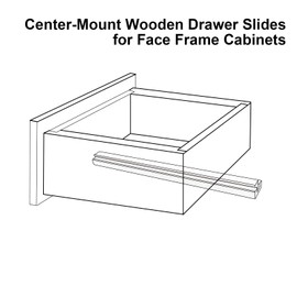 2pcs Wooden Drawer Slides,35cm Classic Wood Center Mount Guide Track (14'')