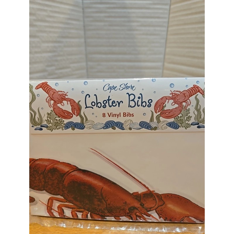 Cape Shore Paper Products Lobster Bibs 8 Vinyl Bibs With