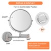 BWE Brushed Nickel Wall Mounted Makeup Mirror 1X/3X Magnification 7.87"