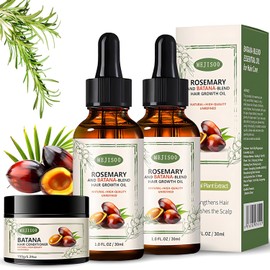 Aceite de Romero para el Cabello,Aceite de Batana,Aceite Capilar 100% Natural,Fortalece el Cabello,Reduce la Rotura,Elimina Puntas Abiertas y Nutre el Cabello,Cuidado del Cuero Cabelludo Seco,para Hombres y Mujeres