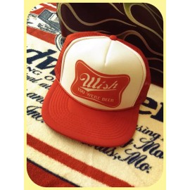 killscumspeedcult Wish you were beer funny trucker hat miller high life style coors budweiser vtg