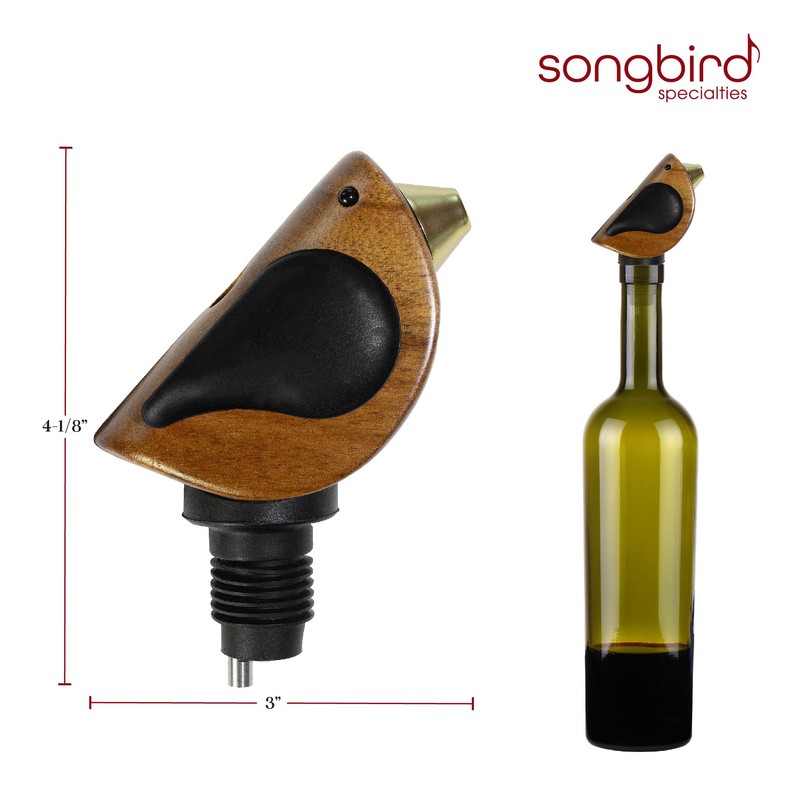 Songbird Specialties Wine Bottle Pourer, Fun Wine Pourer Spout Sings