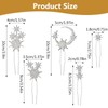GEEHUA Pack of 5 Hair Clips with Rhinestones, Star and