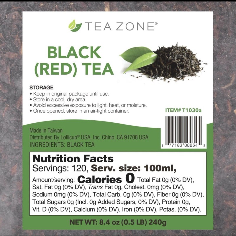Tea Zone Green and/or Black Tea Zone Tea Leaves T1020