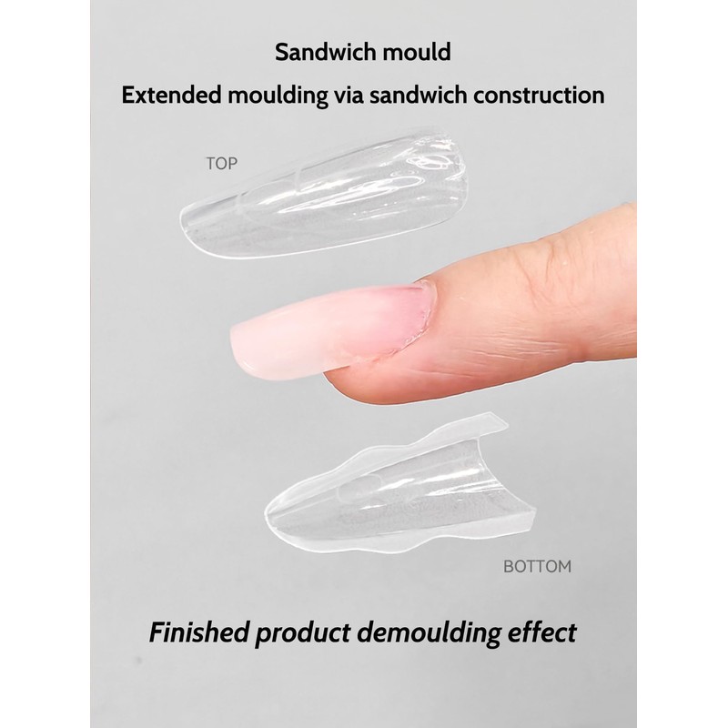 Sandwich Dual Nail forms Professional Sandwich Dual Forms-240Pcs Long Stiletto
