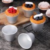 ABOOFAN 8 Pcs Pudding Molds Aluminum Baking Cups Cupcake Mould