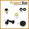4 Set Black Anti Theft License Plate Screws Kits, Rustproof