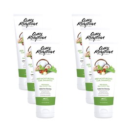 Curl Rhythm Deep Moisturizing Curl Shampoo - Curly Hair Shampoo for Hydration - With Shea Butter and Coconut - Silicone and Sulfate Free - 6 pc