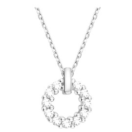 SOFIA MILANI - Women's Necklace 925 Silver - with Zirconia Stone - Circle Pendant - N0612