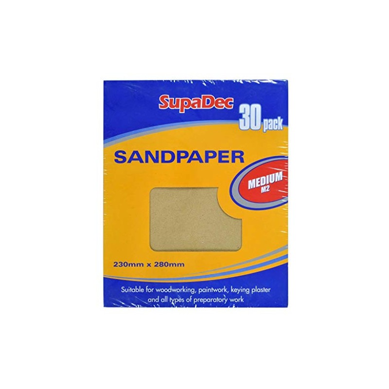 SupaDec General Purpose Sandpaper Pack 30 Medium M2