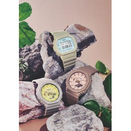 Casio GMD-S5600NC-9JF Women's Wristwatch, Midsize Model, Biomass Plastic, Beige, beige/blue, watch