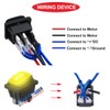 MKBKLLJY 4Pcs Momentary Polarity Reverse Switch Waterproof Control Rocker Toggle