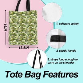 Henhesaha Canvas Tote Bag for Women, Friendship Christmas Birthday Gifts for Girls Mom Therapist Sister, Aesthetic Shopping Tote Bag Beach Bag Reusable Grocery Bags for Camping Travel, Classic Forest