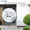 ELEGRP Horizontal Outdoor Cover for Decotative Receptacles, Weatherproof Wall Plate,