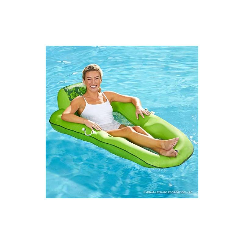 Aqua LEISURE Luxury Water Lounge, X-Large, Inflatable Pool Float with