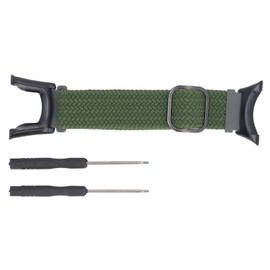 Nylon Weaving Watchband Adjustable Washable Breathable Lightweight Nylon Braided Watch Strap Replacement for Suunto Ambit OD Green