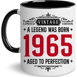 Vintage 1965 Mug - Ideas for 60th Birthday Gifts for Men Women, 60 Year Old Gifts For Men Women, 1965 Sixty Birthday, Turning 60 Gifts For Man, Dad, Husband, 60th Birthday Cups