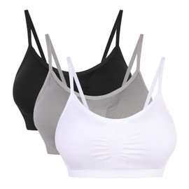 Vertvie Women's Push-Up Sports Bra Top Set, Stretch, Thin, Without Underwire, for Fitness Training, Yoga, Padding 2/3 Pack