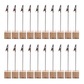 Pack of 20 Photo Holder Clip Single Wooden Memo Clip Note Holder for Office Wedding, Portable Table Number Holder, for Wedding, Home Decoration, Office, Home Decoration, Party