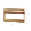 FIRADE Wall-Mounted Magazine Holder With PU Leather Strap,Wood Magazine rack,File