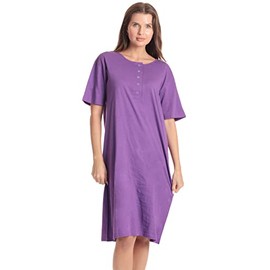 Just Love Short Sleeve Nightgown Sleep Dress for Women Sleepwear 4364-PUR-3X