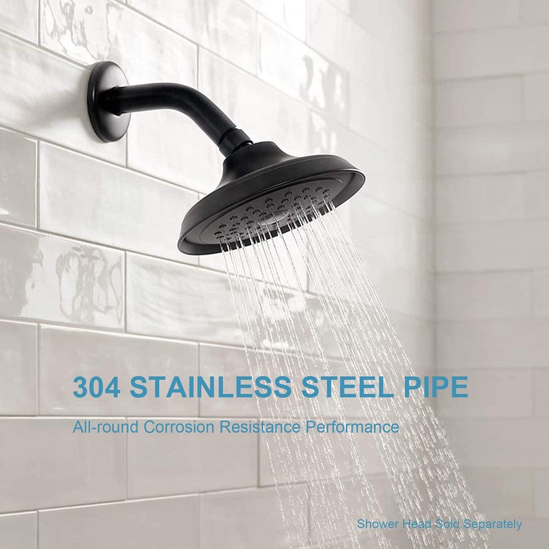 OFFO Shower Arm with Flange Universal Wall-Mounted Replacement Shower Arm